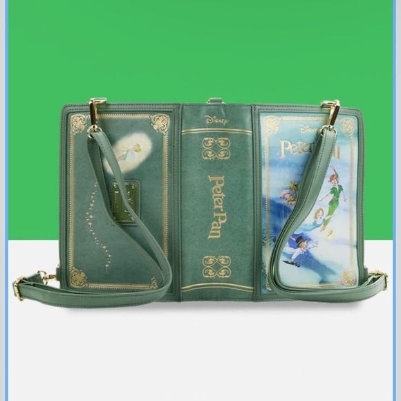 Disney Loungefly Peter Pan Book Series Convertible Crossbody Backpack - Picture 1 of 9